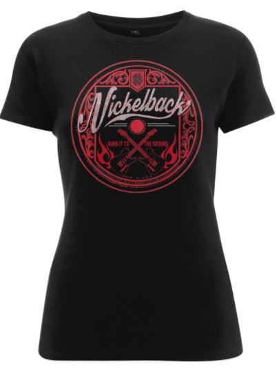 Nickelback: Pink Logo Circle Ladies T-Shirt (Parallel Import)