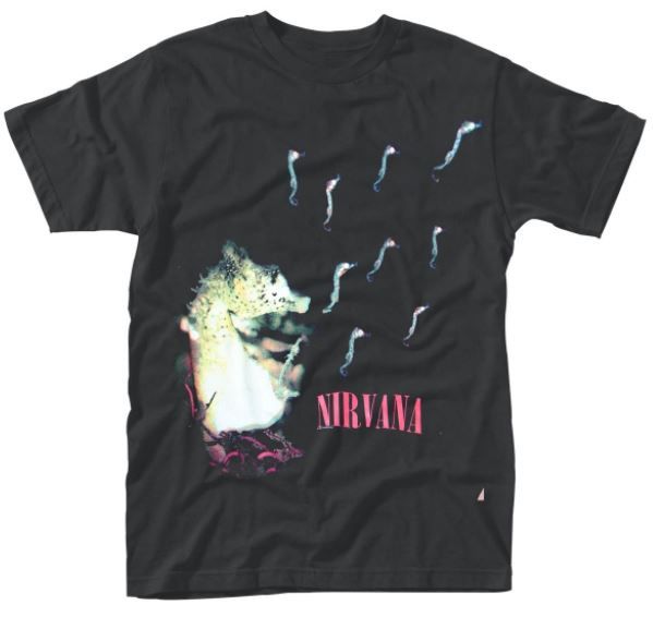 Nirvana: Black Neon Seahorse T-Shirt (Parallel Import)