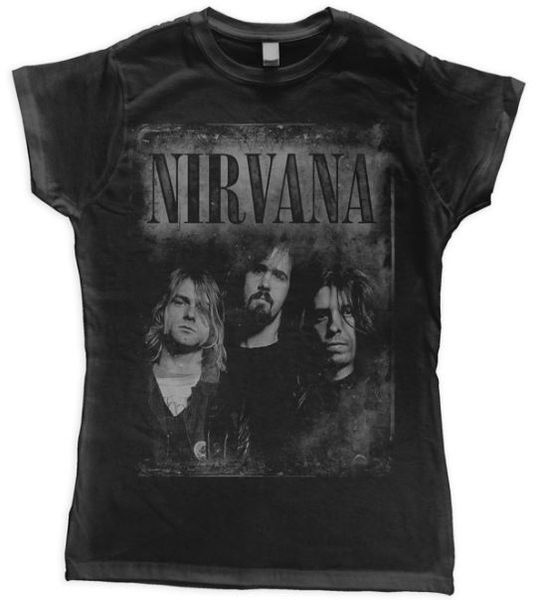 Nirvana: Faded Faces Ladies T-Shirt (Parallel Import)