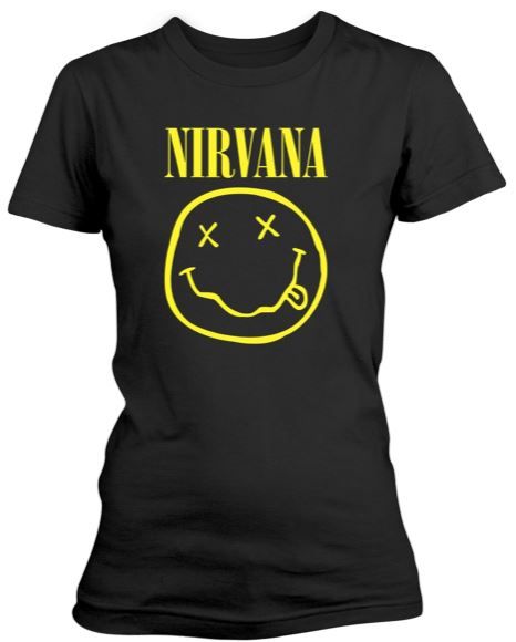 Nirvana: Smiley Logo Ladies T-Shirt (Parallel Import)