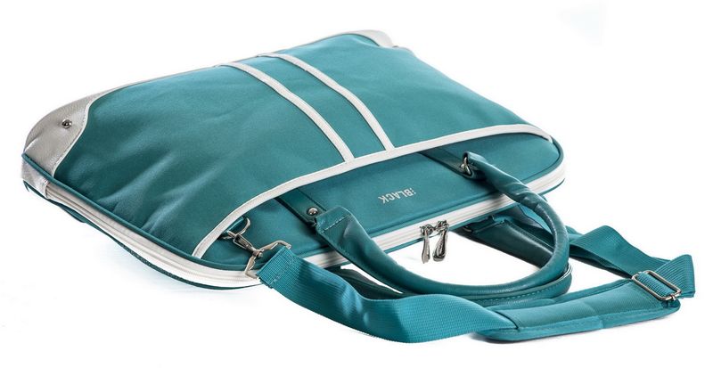 Black 15.6" Ladies Shoulder Sling Laptop Bag - Teal