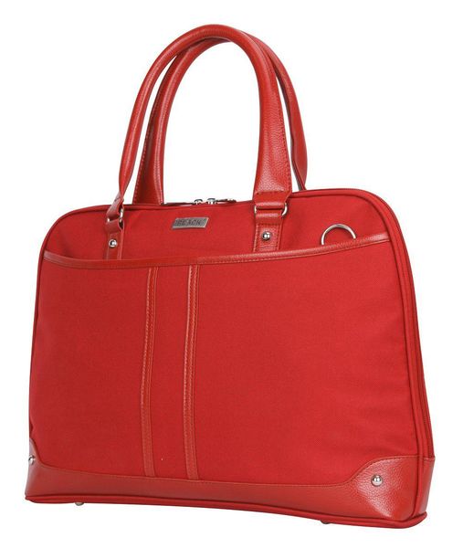 Black 15.6" Ladies Shoulder Sling Laptop Bag - Red
