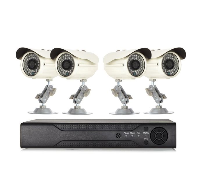 Olcor 4 Channel CCTV Security Camera System DVR Kit
