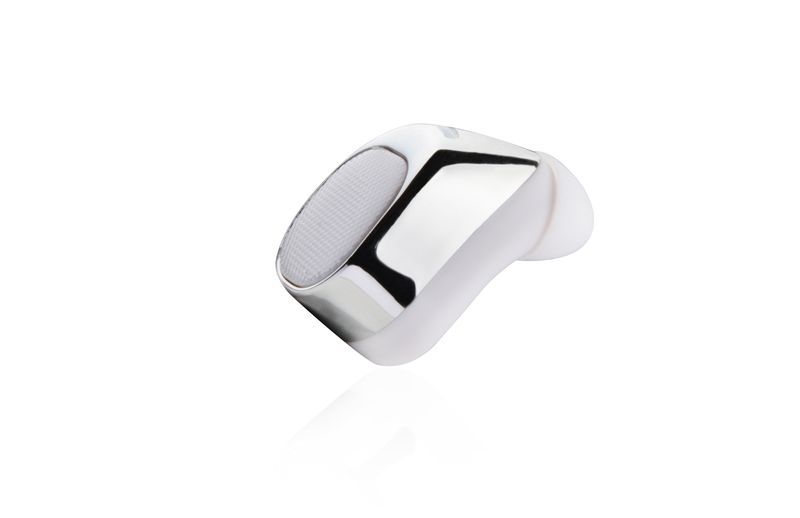 Bluetooth In-Ear Headset Earbud Earphone with Mic - White