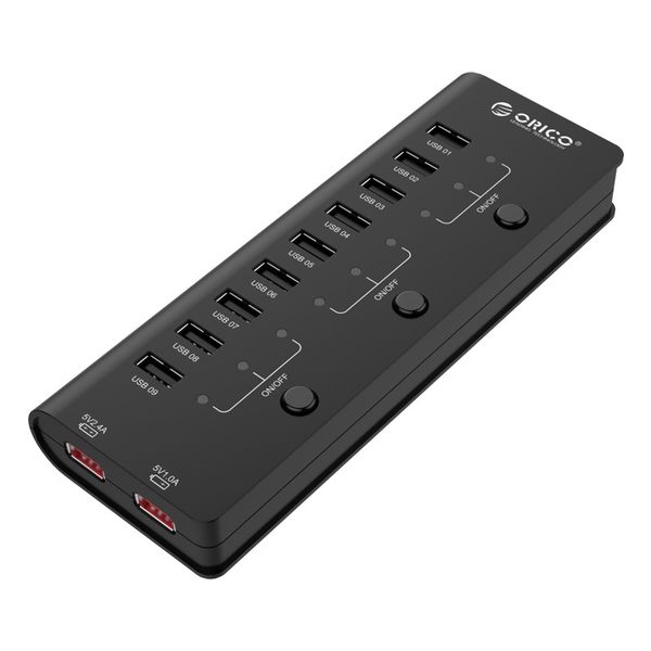Orico 9 Port USB2.0 Ultra Mini Hub - Black