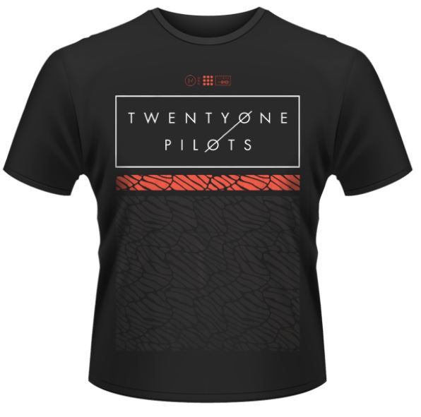 Twenty One Pilots: Scale Pattern Strip White T-Shirt (Parallel Import)
