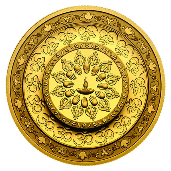 Royal Canadian Mint Diwali "Festival of Light" 1oz Gold Coin