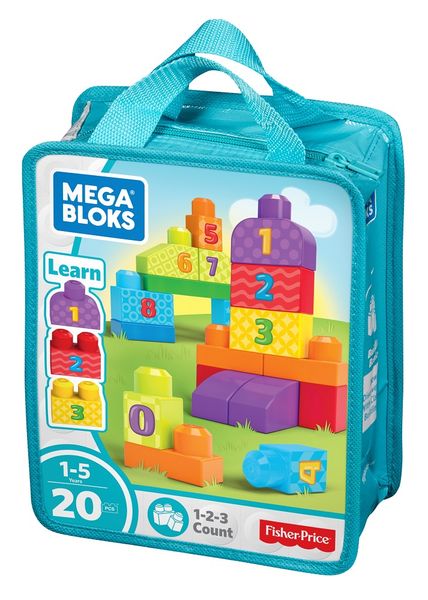 Mega Bloks First Builders Build 'n Learn Bags -123 Count