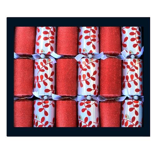 Glenart - Opulent Christmas Crackers - Red Robin &amp; Glitter
