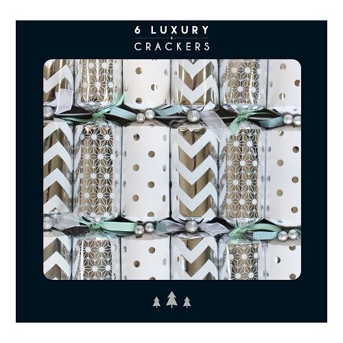 Glenart - Luxury Christmas Crackers - Silver Mixed Patterns