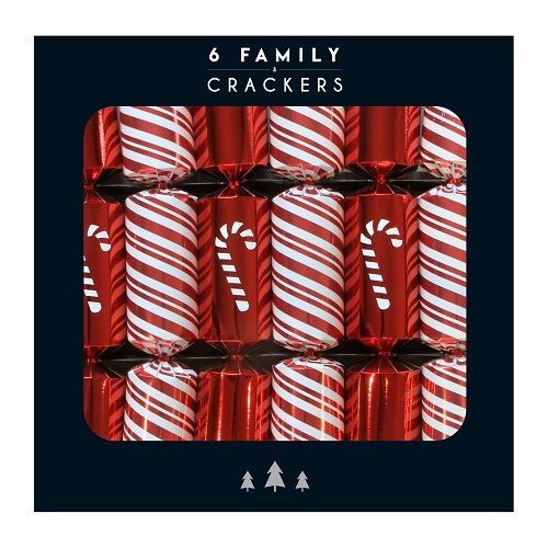 Glenart - Family Christmas Crackers - Red Candy Canes