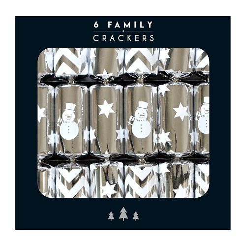 Glenart - Family Christmas Crackers - Silver Snowmen
