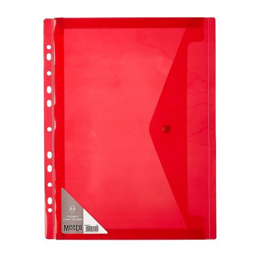 Meeco - A4 Fileable Carry Folder - Red