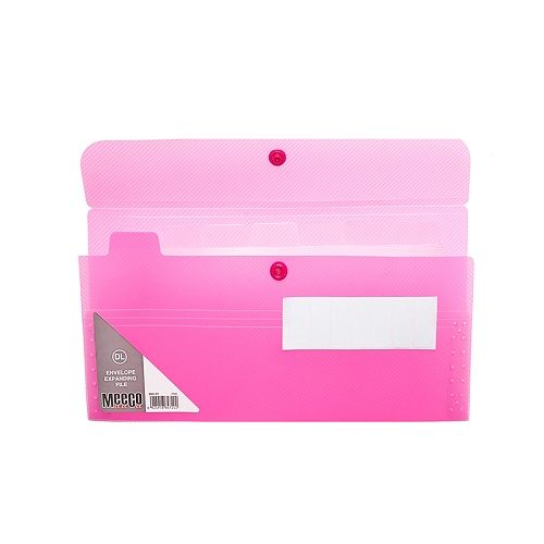 Meeco - Dl Envelope Size Expanding File 6 Division - Pink