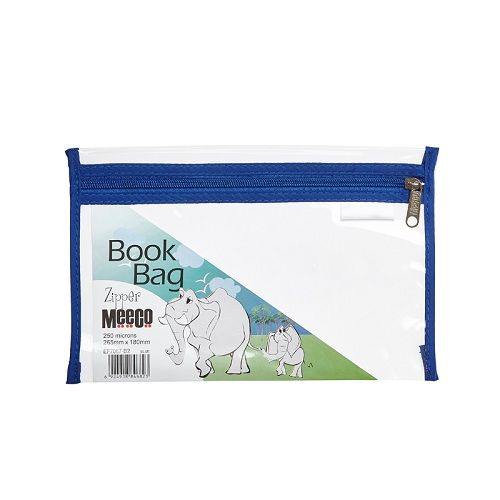 Meeco - A5 Book Bag With Zip Closure - Blue