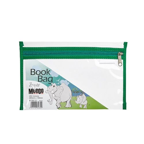 Meeco - A5 Book Bag With Zip Closure - Green