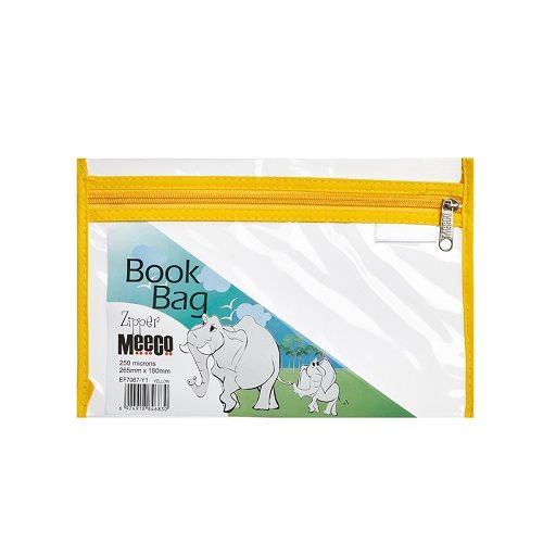 Meeco - A5 Book Bag With Zip Closure - Yellow