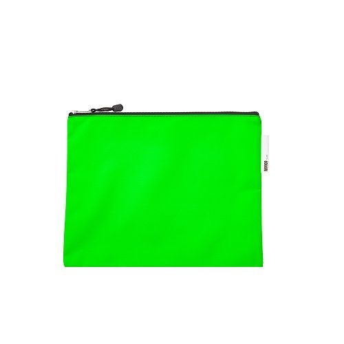 Meeco Book Bag With Zip Closure A4 Neon Green