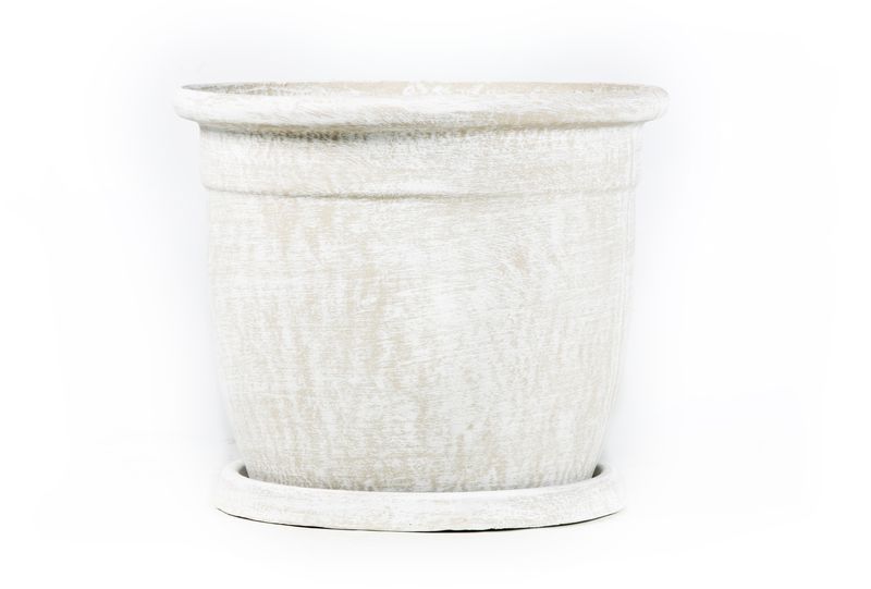 Potstory - Medium Round Mexican Pot - White