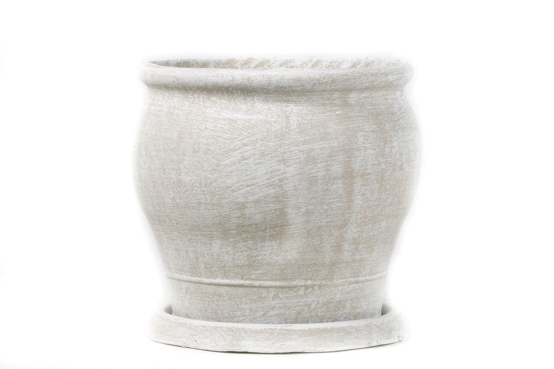 Potstory - Classic Round Rose Pot - White