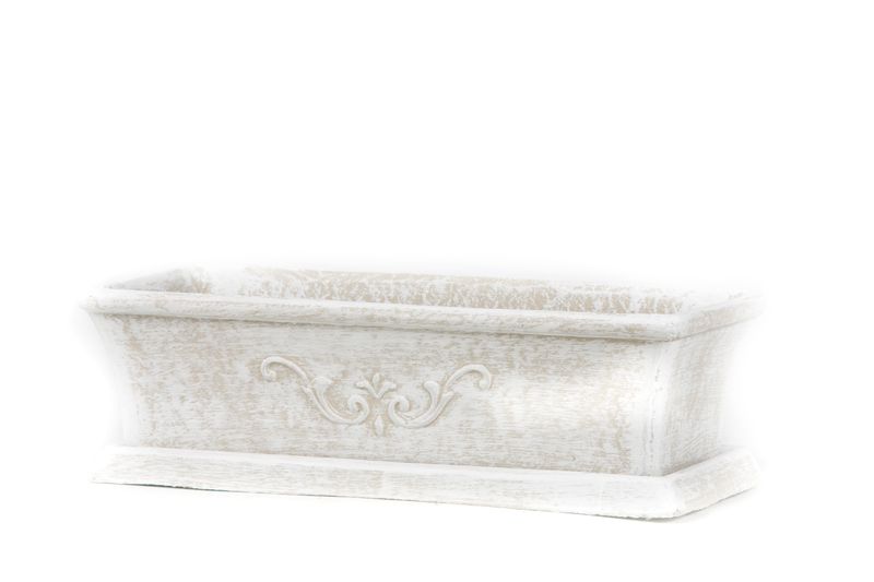 Potstory - Classic Rectangular Window Box Pot - White