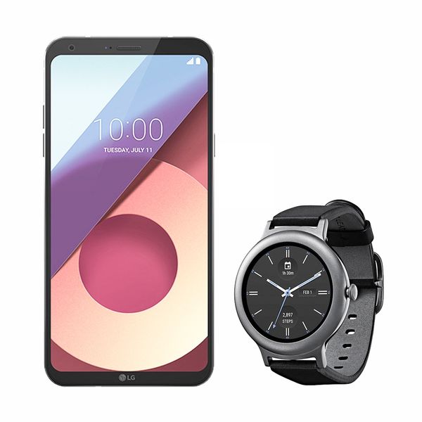 LG Q6 Smartphone with LG Smart Watch