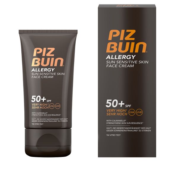Piz Buin Allergy Sun Sensitive Skin Face Cream Sunscreen SPF 50+