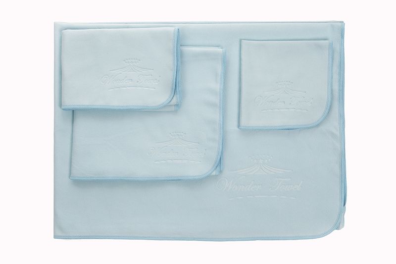 Wonder Towel Gym Microfibre Towel Set - Light Blue