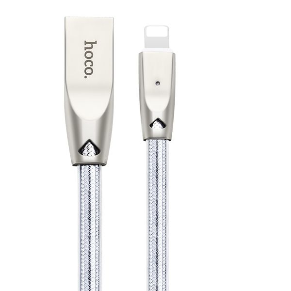 Hoco U9 2.4A Zinc Alloy Jelly Knitted 1.2m Lightning USB Data Cable