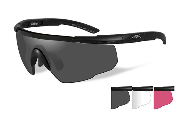 Wiley X Saber Advanced Multi Colour Lens Glasses with Matte Black Frame (3 Lenses)