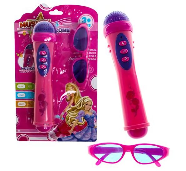 Bulk Pack x3 Battery Operated Musical Microphone &amp; Sunglass Set