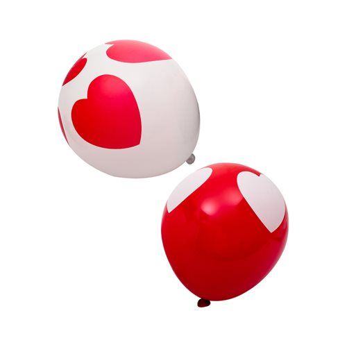 Bulk Pack x10 Helium Balloons 6 Pack - Red &amp; White