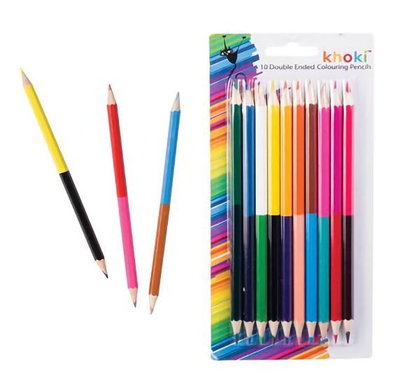 Bulk Pack x8 Double Ended Coloured Pencil Packed 10