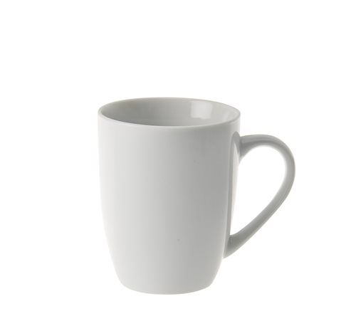 Whiteware Barrel Shape Mug 350ml - White - 10 Pack