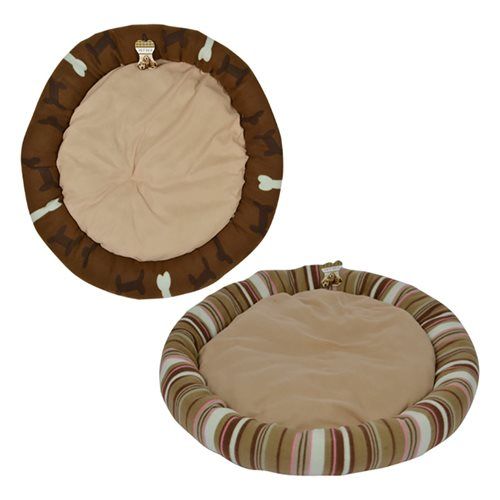 Bulk Pack x2 Cotton Textile Pet Bed - 90cm Diameter