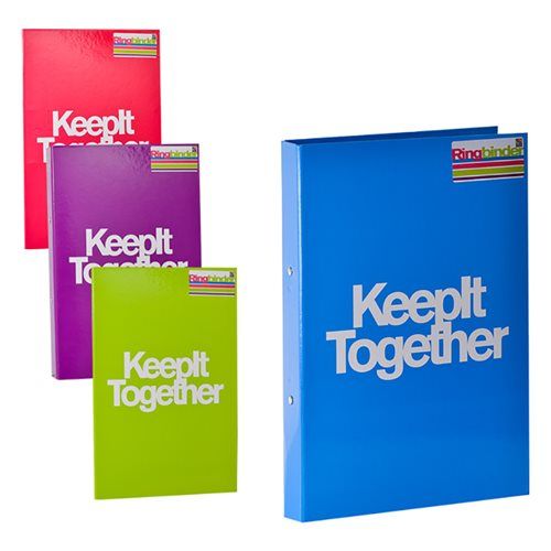 Bulk Pack x4 File 2 Ring Binder A4 PVC - Assorted Colors
