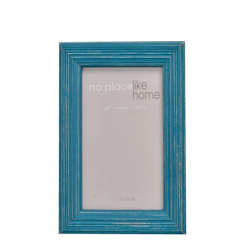 Bulk Pack x5 Distressed Teal Wooden Picture Frame 10x15