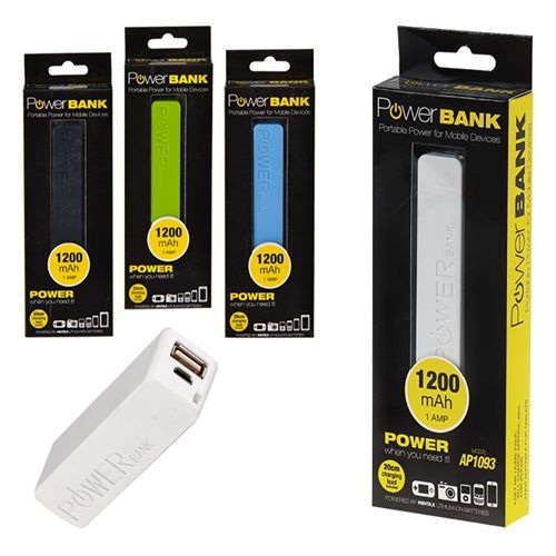 Bulk Pack x4 USB Power Bank 1200mAh with Cable
