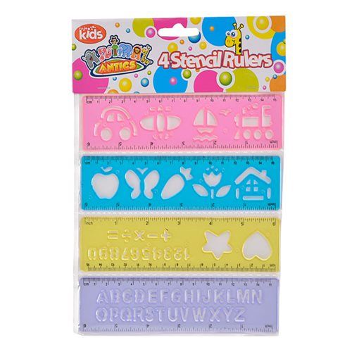 Bulk Pack x12 Stationery Stencils Ruler