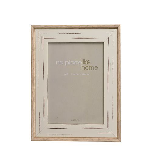 Bulk Pack x3 Plastic Picture Frame Stressed Creamy - 13x18cm
