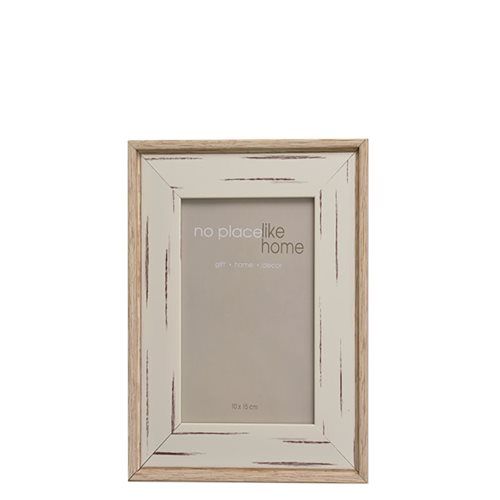 Bulk Pack x3 Stressed Creamy Plastic Picture Frame - 10x15cm