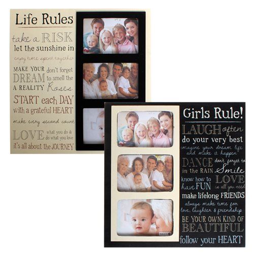 Bulk Pack x2 Rules Collage Wooden Picture Frame - 35x35cm