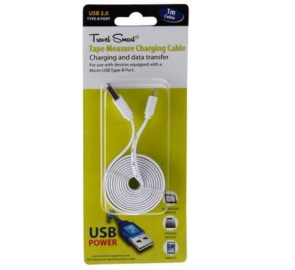 Bulk Pack x6 Android USB Cable Charger Measuring Tape