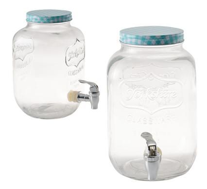 Bulk Pack x2 Glass Beverage 4L Dispenser with Tap