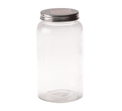 Bulk Pack x6 Clear Glass Storage Jar - 9x17cm (780ml)