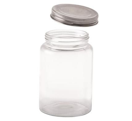 Bulk Pack x8 Clear Glass Storage Jar - 8.5x13cm (520ml)
