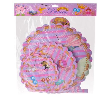 Bulk Pack x4 Paper 3 Tier Cake Stand - Princess