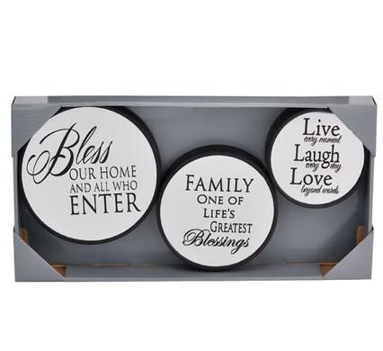 Bulk Pack x2 Plastic Wall Mirror with Words - 3 Pack Set
