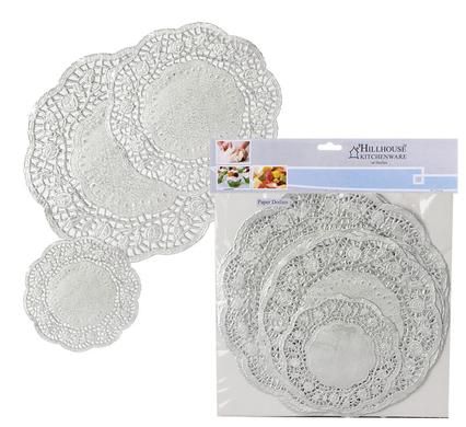 Bulk Pack x3 Silver Round Doilie Paper - 36 Pack (13.5-26cm)