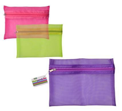 Bulk Pack x10 Pencil Mesh Case - Assorted Colours
